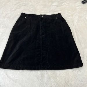 Crossroads black skirt velvet feel but made from cotton size 8